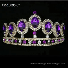 Purple Stone Round Pageant Crown